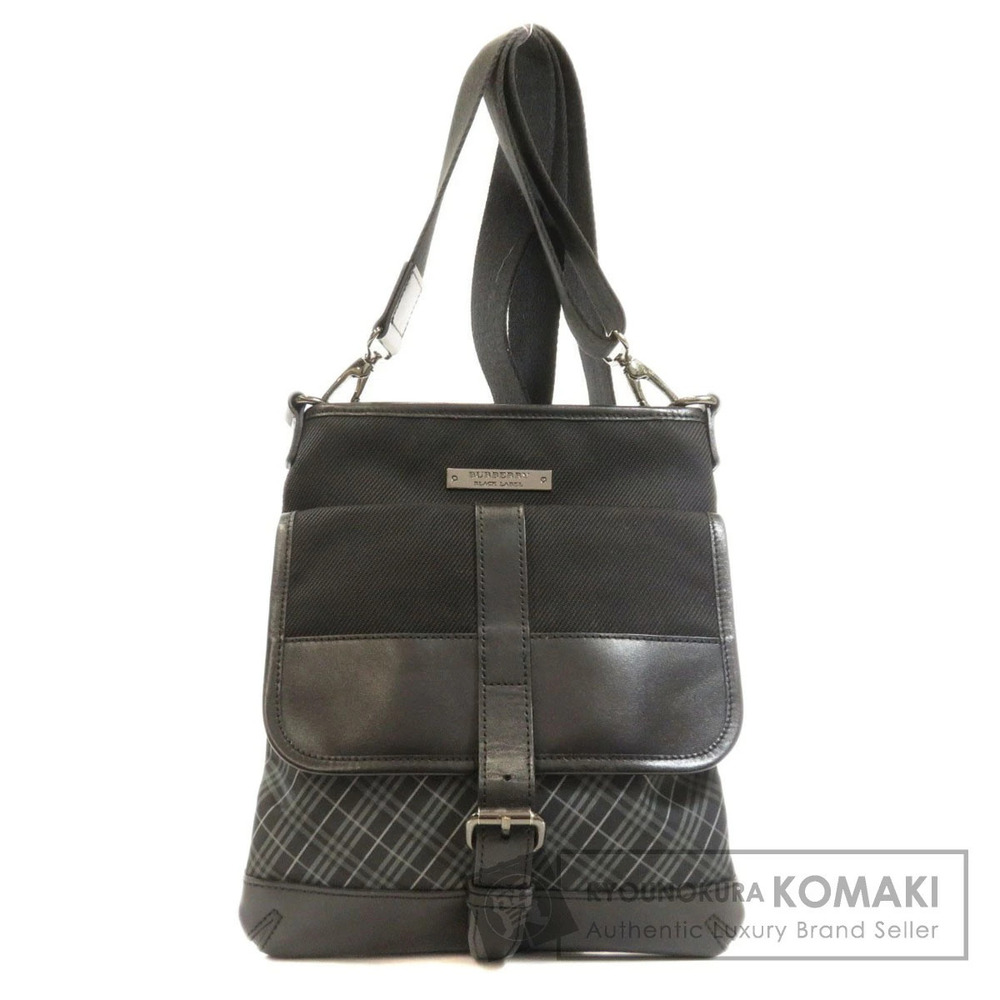 Burberry logo check shoulder bag mesh